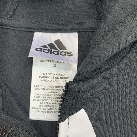 Adidas Boys' Essential Fleece Full-Zip Set Size 4 - Picture 3 of 10